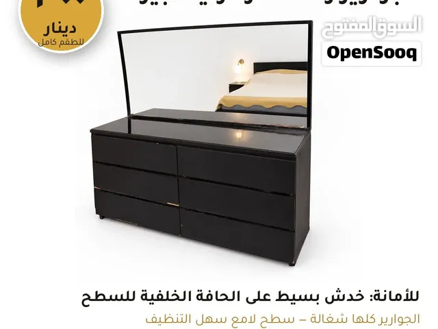 غرفة نوم ايكيا IKEA MALM كاملة – سرير كنج بتخزين + تسريحة بمرآية + خزانة 4 جوارير + كومودينات