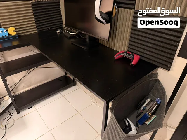 L shape gaming/office table Black wood