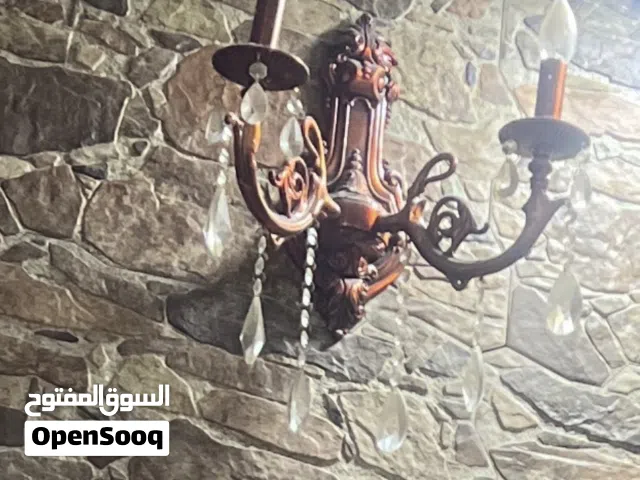 ثرية  عدد 2 تعلق بالحائط مصنوعة من الكروم والكرستال لا تصدأ ولا يتغير اللون