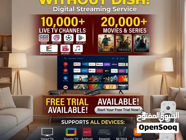 Watch Tv channels Without Dish / Android Box / Android TV / Smart TV/TV Stick / Mi Stick