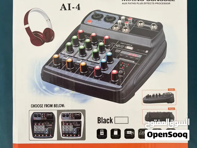 NEW ALIHA SOUND AI-4 PROFESSIONAL 4-CHANNEL MIXING CONSOLE WITH USB/TF PLAYER,EFFECTS PROCESSOR