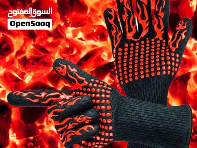 كفوف مقاومه للحراره قفازات الشواء ضد النار و الانزلاق مناسبه للطبخ و الشوي كفوف للفرن و الغاز