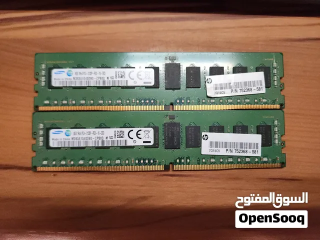 قطعتين رام DDR4 16gb مخصصة لاجهزة الوركستيشن