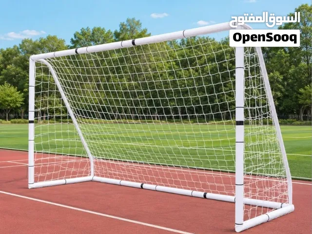 مرمى كرة قدم خماسي مستورد مع شبكة قوية، سهل التركيب، جودة عالية، مناسب للحدائق والمدارس والأندية