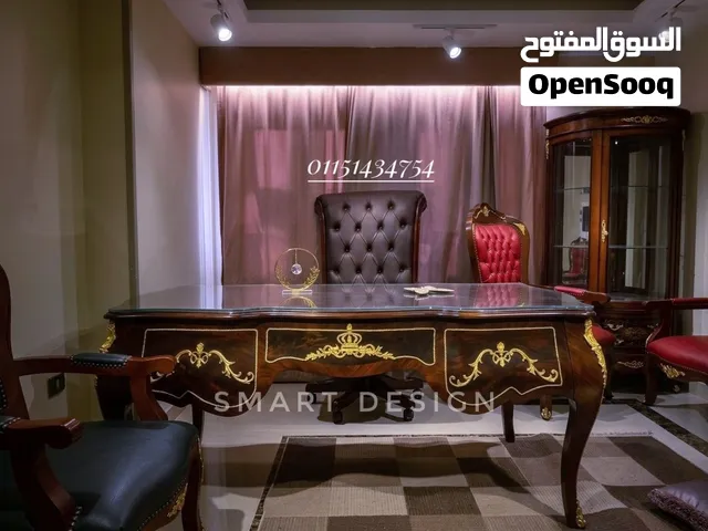 مكتب إدارى تنفيذى كلاسيك خشب زان احمر /متاح جميع المقاسات وتجهيز الشركات والمكاتب بالكامل
