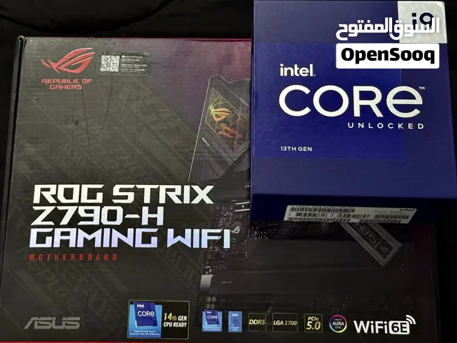 للبيع معالج i9 13900k و بورد Asus ROG