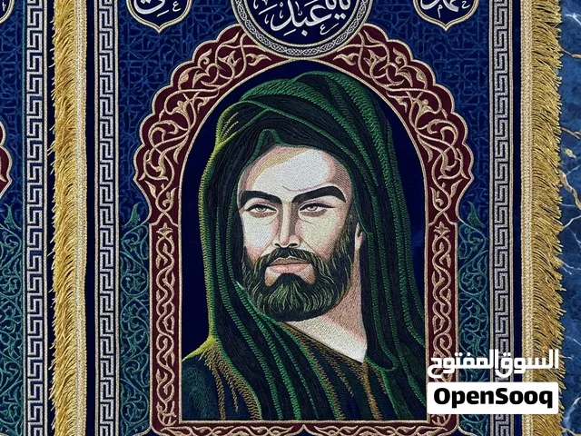 تطريز حسب الطلب القماش قديفة الخيط المستخدم خيط حرير نطرز حسب طلبكم  تطريز صور شخصية النجف