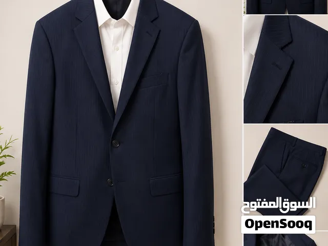 طقم بدلة رجالية فاخرة كاملة (براند عالمي - بحالة الوكالة) قياس 62