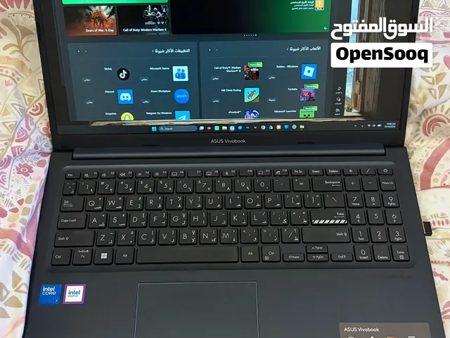 للبيع لابتوب ASUS VivoBook 15 Core 7 – رام 16GB وSSD 512GB – استخدام أقل من أسبوع