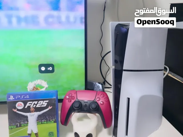 بلاستيشن فايف اسلم نسخه محرك الاقراص مع سيدي فيفا 25 هديه وايد اصليه لون مميز من الاصدارات الغاليه