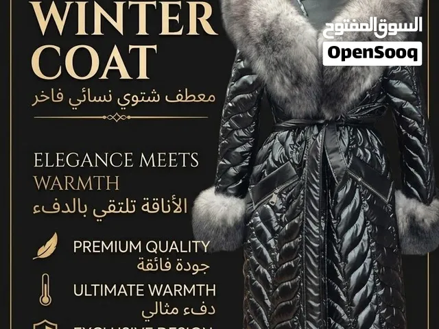 Luxury Black Real Fur Coat - Shipped from Turkey / معطف فرو طبيعي فاخر