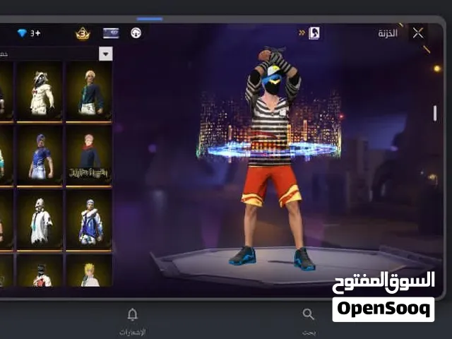 حساب فري فاير للبيع سعر 120 دولار