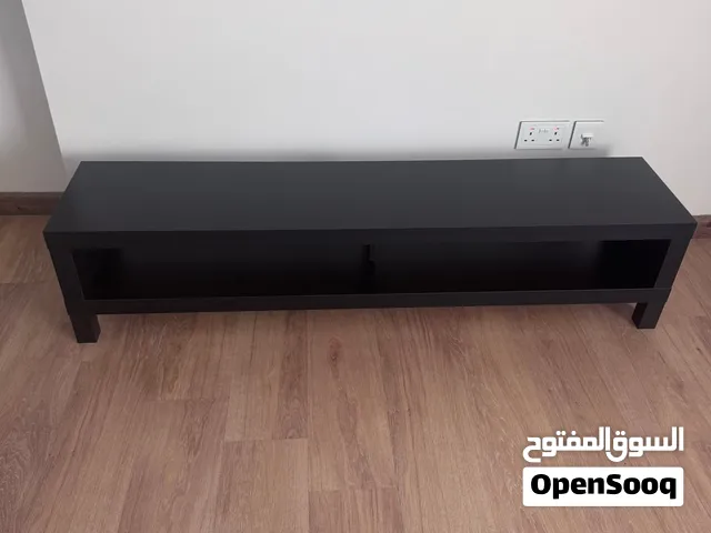 IKEA TV bench, black-brown, طاولة تلفزيون سوداء