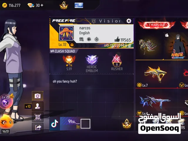 free fire account