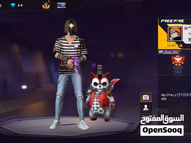 حساب فري فاير مع كلاش للتبديل