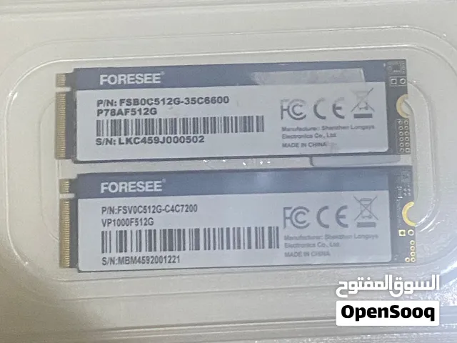 2x FORESEE  512 m.2 ssd