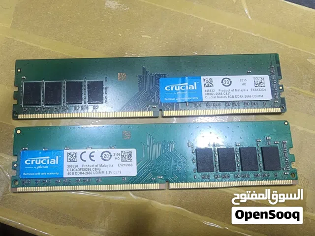 crucial DDR4 8GB RAM 2 STICKS 4+4
