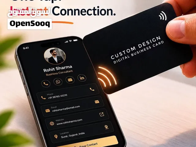 NFC BUSINESS CARDS - Tap. Connect. Grow. - المسة. تواصل. تطوّر.