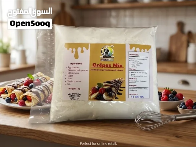 بيع  crepes mix و ال waffles mix