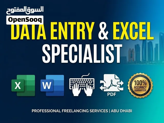Professional Data Entry, Fast Typing & Excel Work