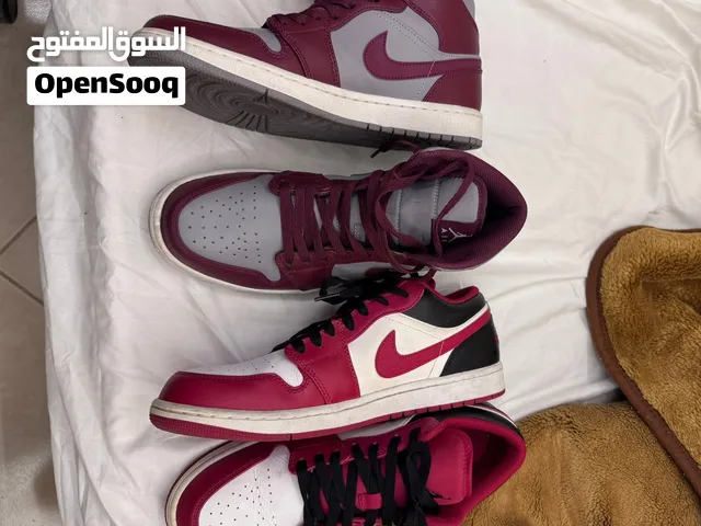 Air Jordan 1 Mid(White Black Red)/ Air Jordan 1 High(Grey and Gym Red)