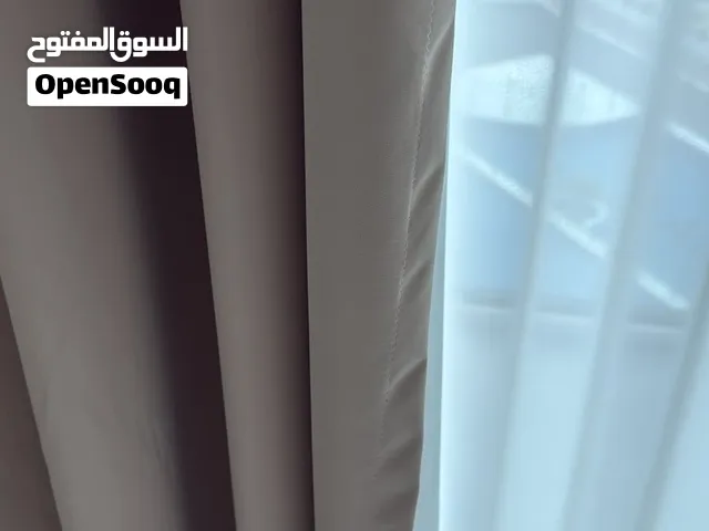 Beige blackout curtains- 2 layers