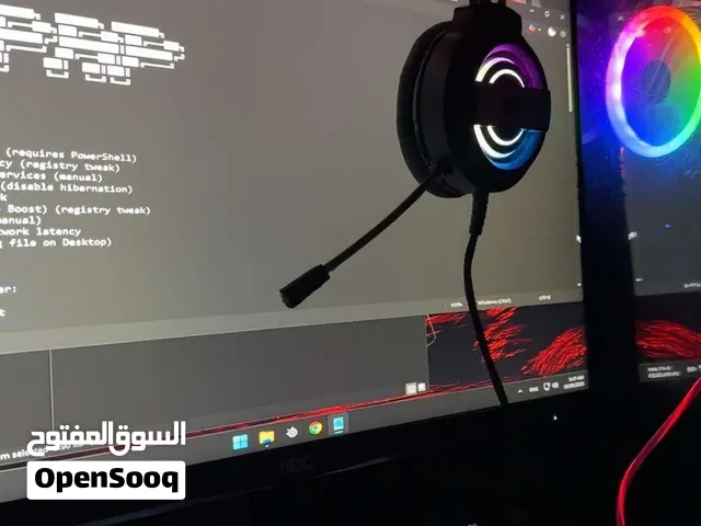 بي سي قيمنق مع شاشه و ماوس و كيبورد و ماوس باد
