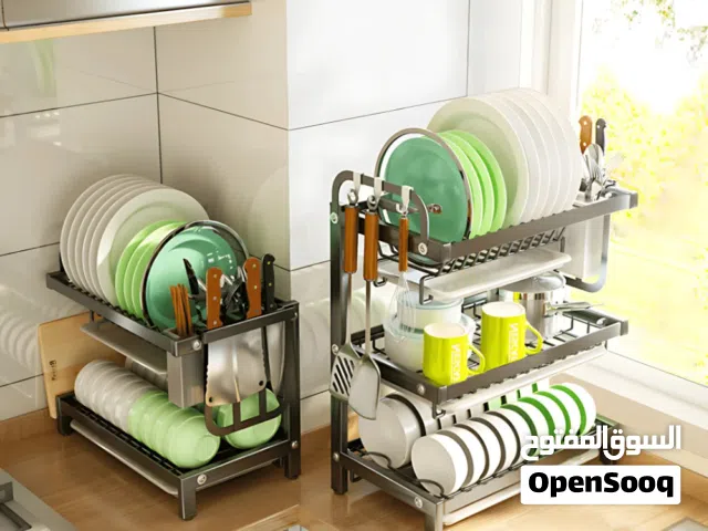 DISH RACK 2 LAYER STAINLESS STEEL  BLACK PC
