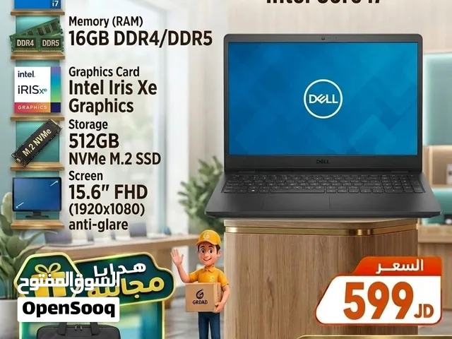 لابتوب ديل Dell Vostro 3530 معالج i7 رام 16GB شاشة ضد الانعكاس يتوفر لدينا خدمة التوصيل
