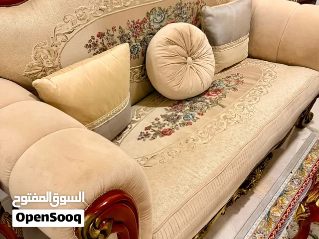مجلس فاخر من خشب الزان + سفرة 12 شخص – تصنيع مصري