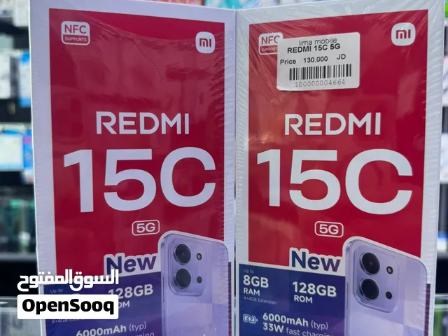 REDMI 15C 5G (128GB/8RAM) متوفر جديد كلين داخل ليما موبايل بسعر مميز بكفالة الوكيل الرسمي