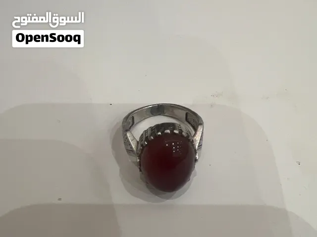 خاتم فضه مع عقيق للبيع