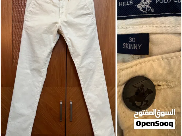 Polo pants. Skinny fit. Waist size 30. Cream color