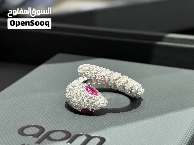 New APM Monaco Red Stone Snake Ring