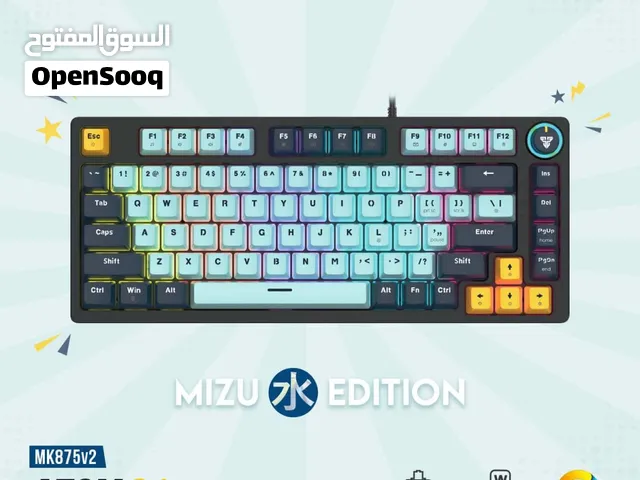 كيبورد فانتيك ميكانيكي اصلي FANTECH 75% USB WIRED KEYBOARD RED SWITCH