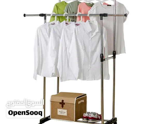 CLOTH HANGING RACK, 2 SEPARATE IRON HANGING RACK, STAINLESS STEEL RACK