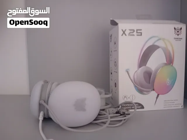 سماعات x25 جديدة أصلية فيها ميزات التكلم لا يوجد فيها أي مشاكل بسعر 20دينار شامل مستلزمات السماعة