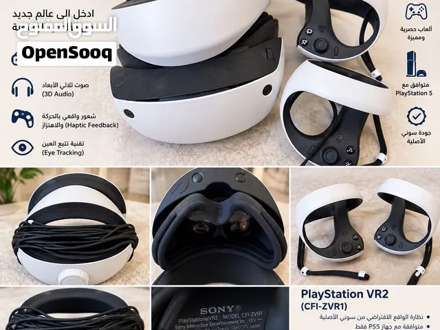 للبيع PlayStation VR2 أصلي من Sony مع يدين VR والكيبل، بحالة جيدة ويعمل بشكل ممتاز، متوافق مع PS5.