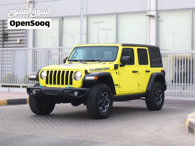 JEEP WRANGLER RUBICON 4XE 2023 USA Hybrid original paint Accident free مواصفات اوربيه صبغ وكاله
