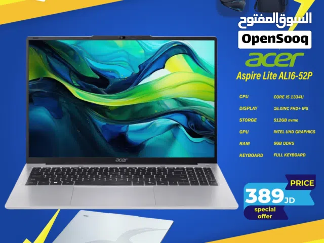 لابتوب ايسر اي 5 Laptop Acer i5 بافضل الاسعار