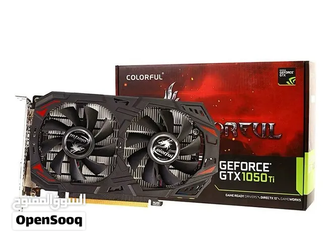 كارت شاشة Nvidia GeForce GTX 1050 Ti (ماركة Colorful) - مستخدم ومع الكرتون