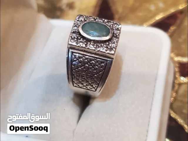 خاتم راقي زمرد طبيعي 100%