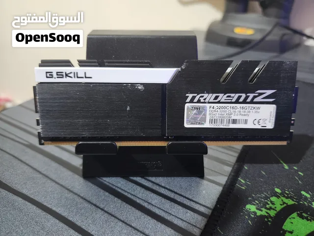 عرطة طقم رامات G.Skill Trident Z DDR4 16GB (8x2) 3200MHz نظافة كرت