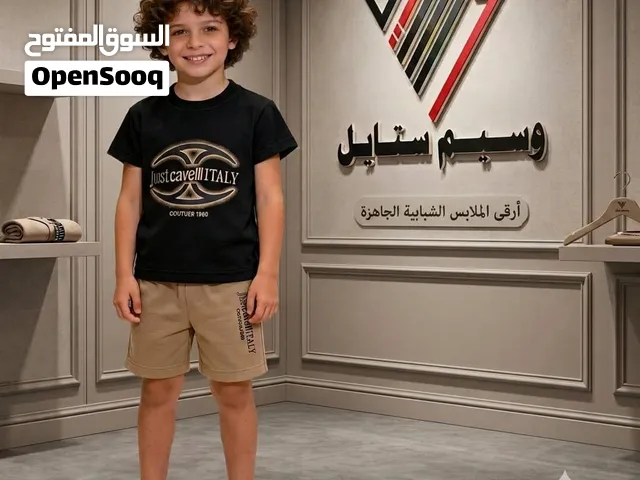 طقومات اطفال تيشرت مع الشورت من ست سنوات إلى 12سنه خامه قطن طبي ثلاثه الوان لكل موديل مناسبه لصيف