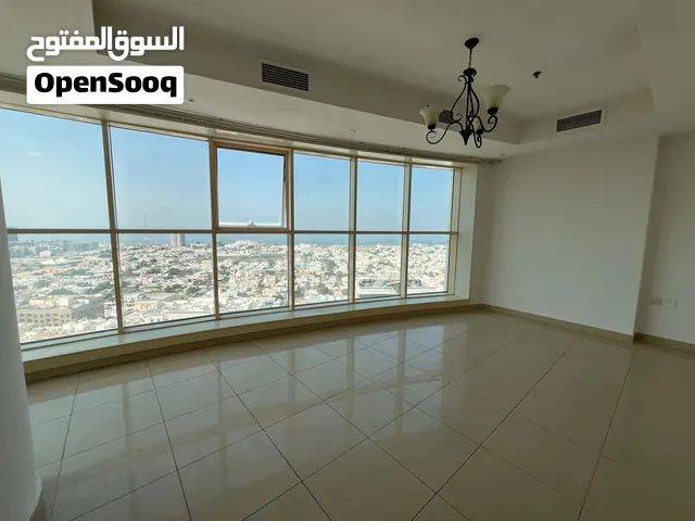 Spacious 3-Bedroom Apartment with Gulf Sea View, Open View Balcony, Very Large Spaces, Free AC, Free
