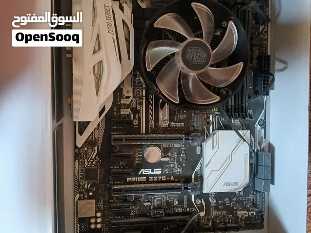 لوحة asus z270 معالج i7 7700 ومبرد بعطن فريمات مناح للاعب الوسط