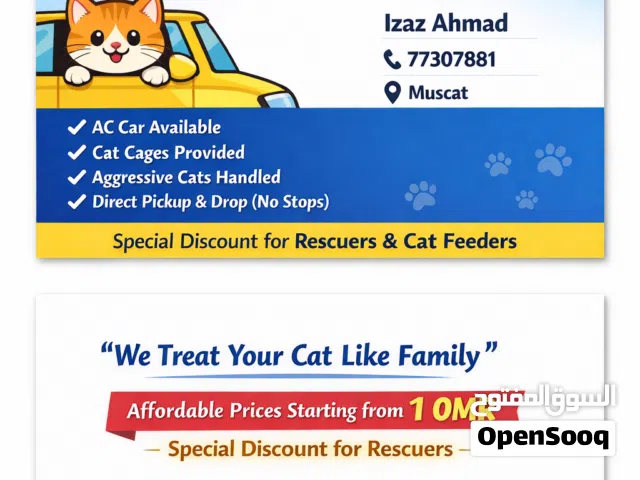 Pets and pets food transportation service. at very adorable prices.
