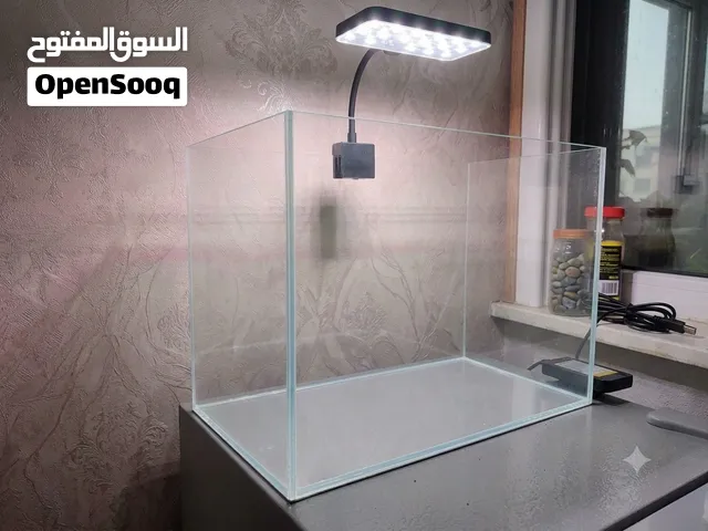 حوض اسماك  الترا كلير عالي الوضوح والجودة قياس ×30×35×40  +انارة اصلية