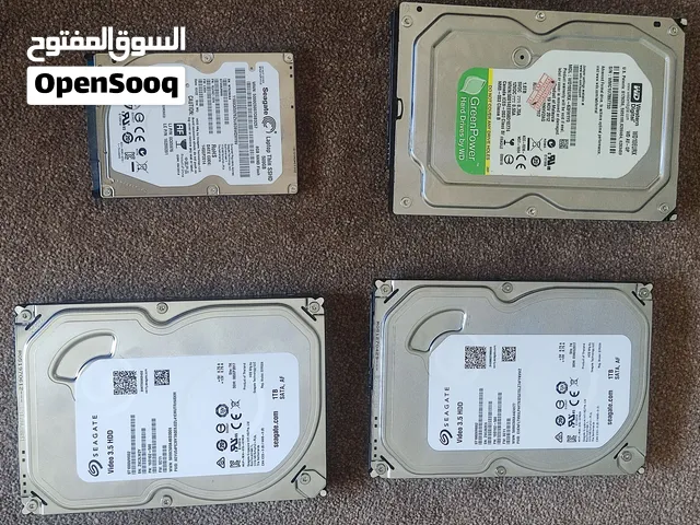 عروض هاردات وتخزين ممتازة Seagate & WD (1TB HDD + Laptop SSHD 500GB) - أسعار منافسة وحالة ممتازة!