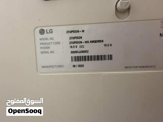 شاشه نوع LG مستعمل للبيع عدد 2 و الموديل رقمه 27UP550N